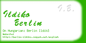 ildiko berlin business card